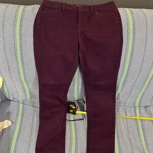 LOFT Purple Modern Skinny Jeans, size 10
